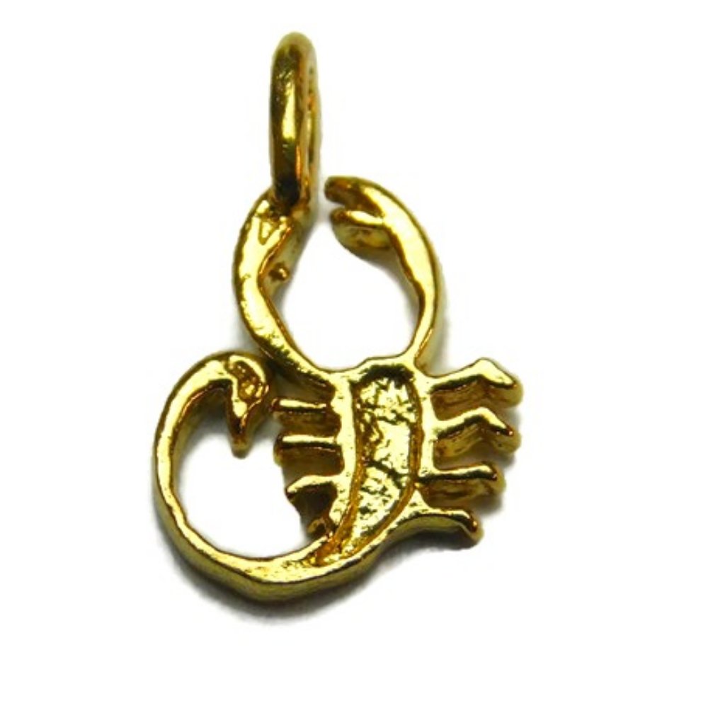 14k Yellow Gold Zodiac Scorpio Charm Pendant